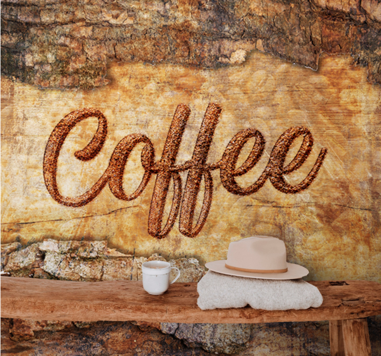 3D Vintage Coffee modern wall mural - TenStickers