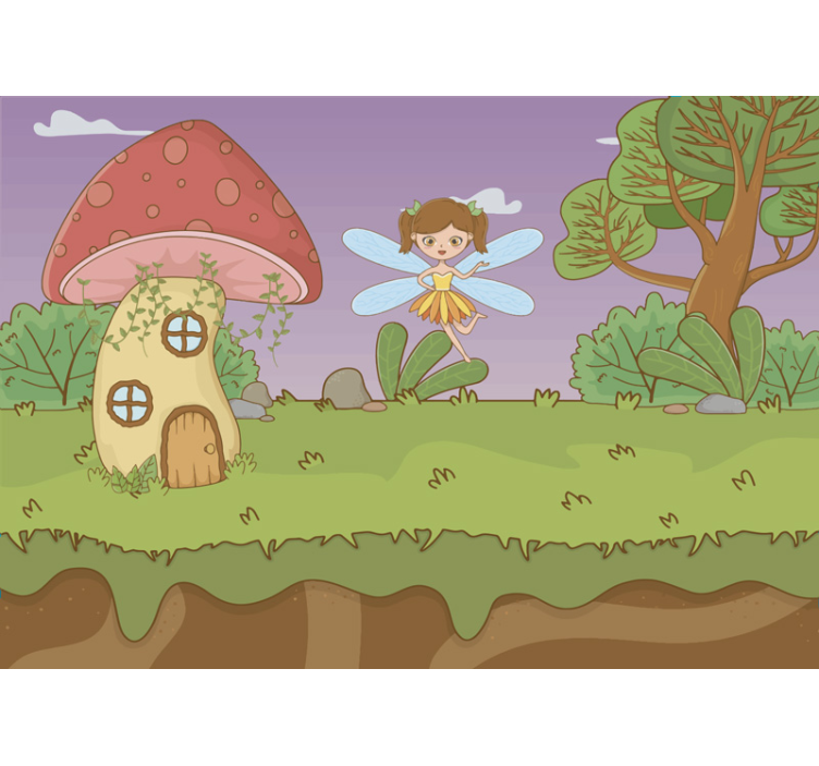 Enchanted Forest Scene nursery mural - TenStickers