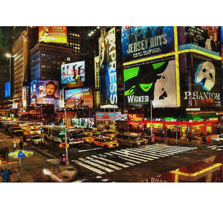 City Lights NY new york wall mural - TenStickers