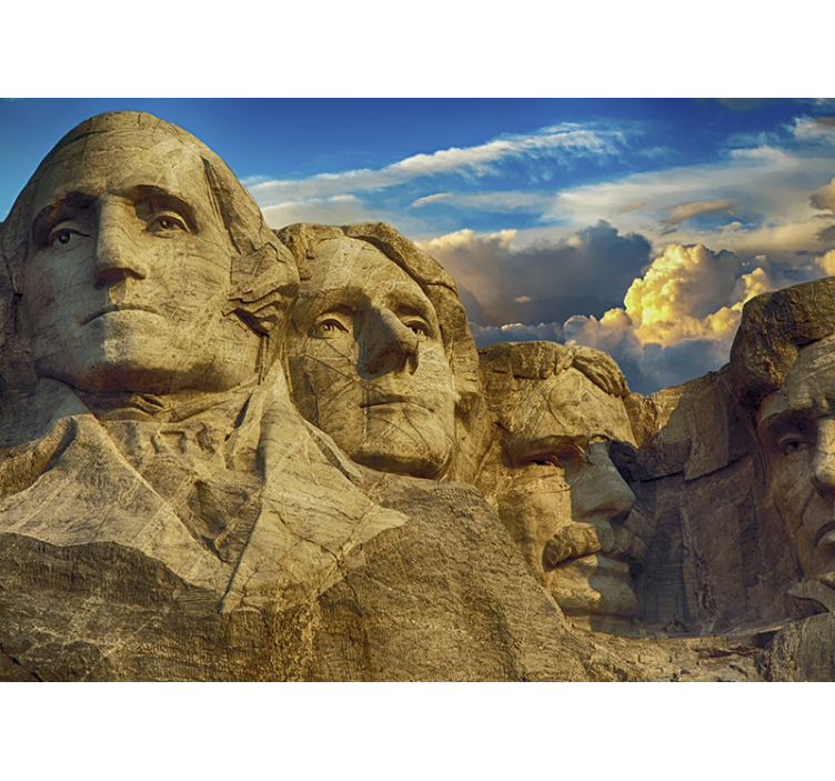 City wall mural mount rushmore monuments - TenStickers