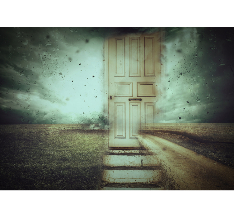 Abstract storm and door wall mural - TenStickers