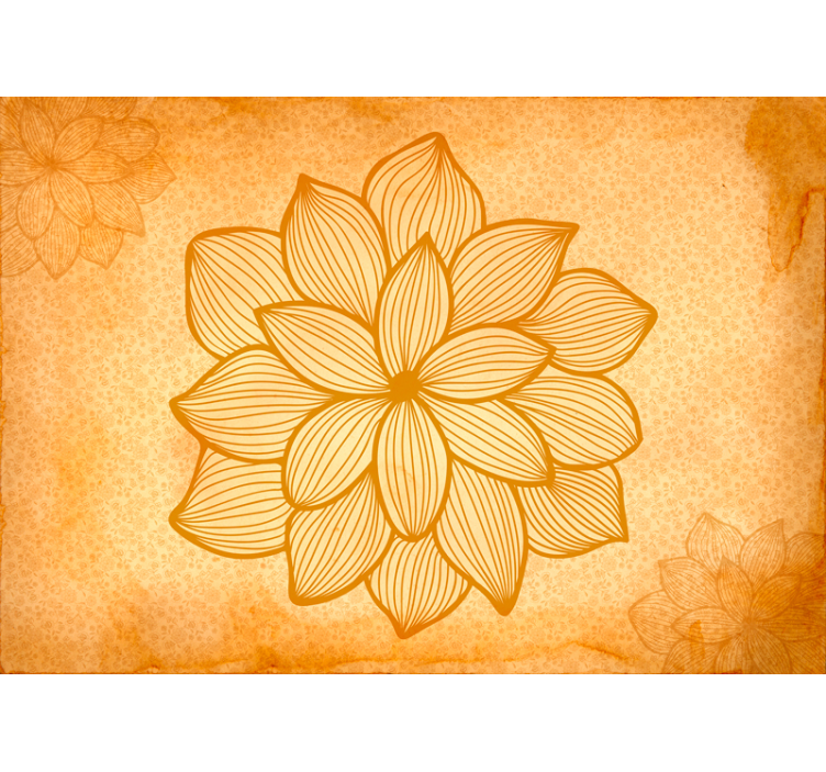 Mural for living room large floral design - TenStickers