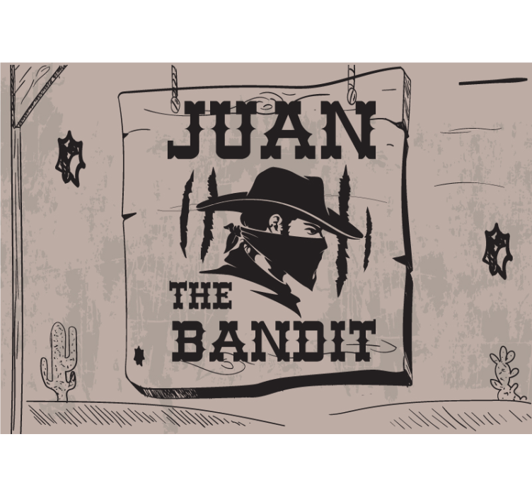 Mural quote personalized bandit design - TenStickers
