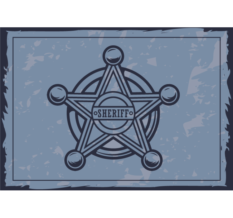 People painting mural sheriff badge set - TenStickers