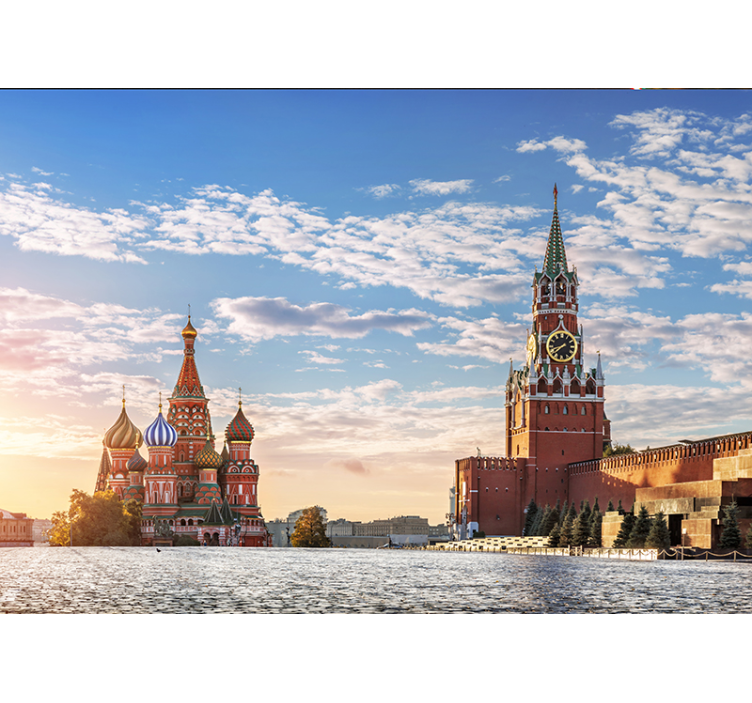 St. Basil's Cathedral city wall mural - TenStickers