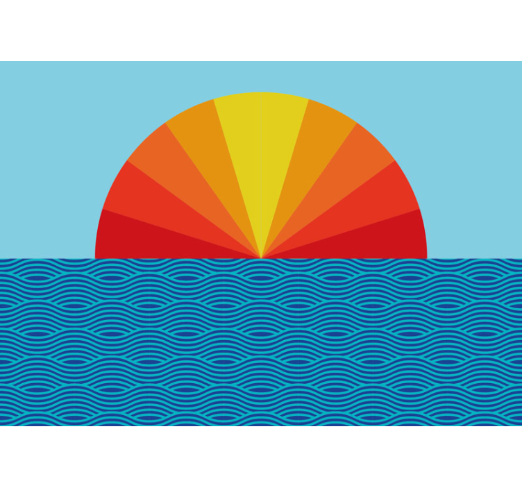 Radiant Horizon Design landscape mural wallpaper - TenStickers