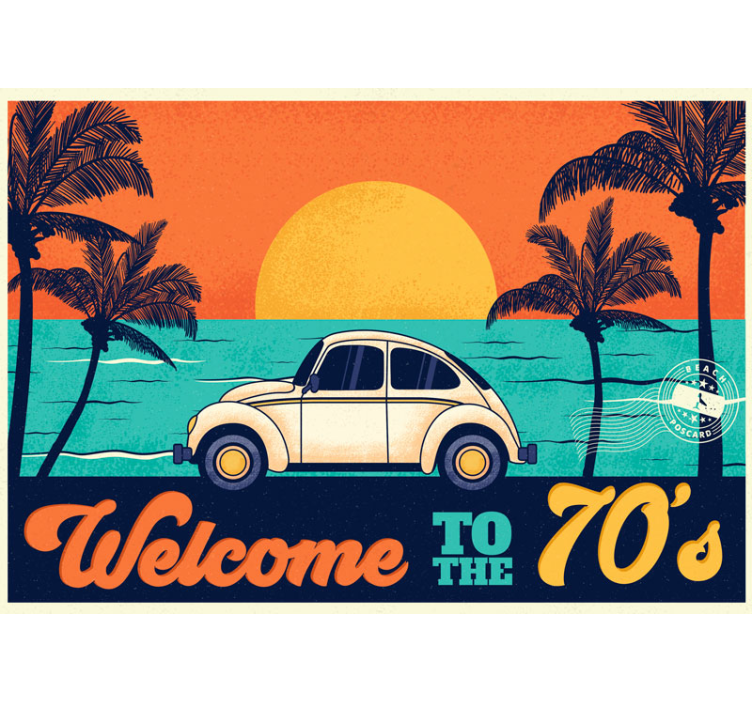 Welcome to 70's vintage wall mural - TenStickers