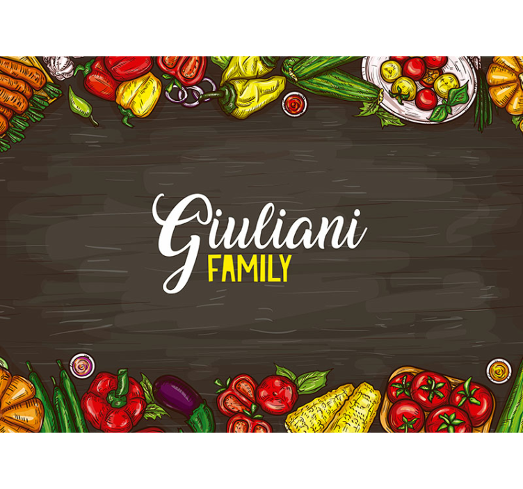 Personalized wall mural fresh produce showcase - TenStickers