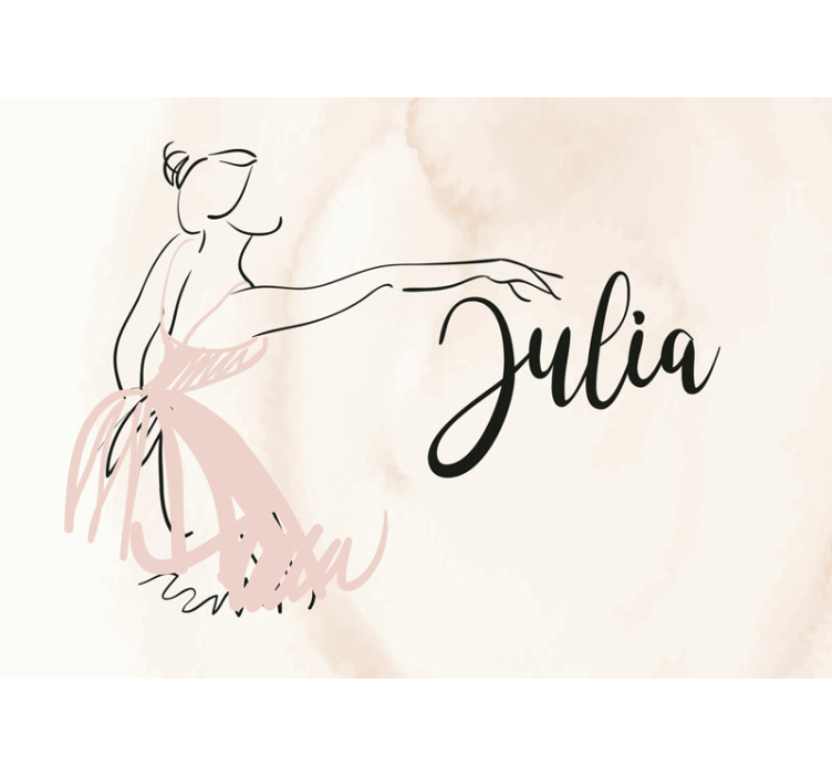 Modern wall mural elegant dancer silhouette - TenStickers