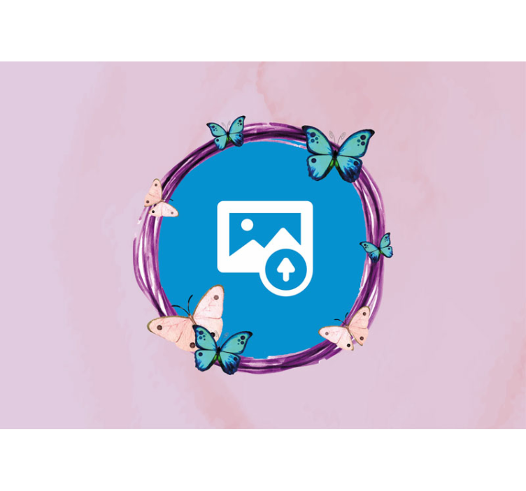 Flower mural sunflower with butterflies - TenStickers