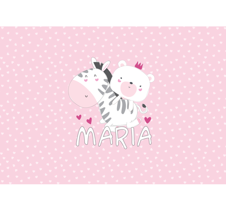 Children wall mural cute animal companions - TenStickers