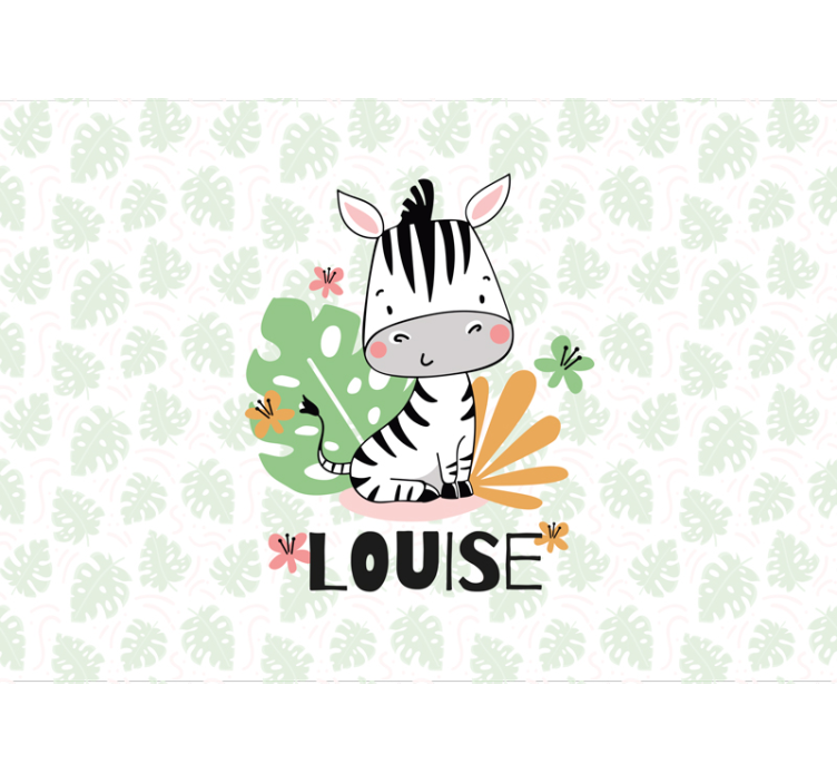 Animal wall mural cute zebra design - TenStickers
