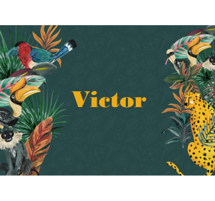 Animal wall mural exotic wildlife adventure - TenStickers