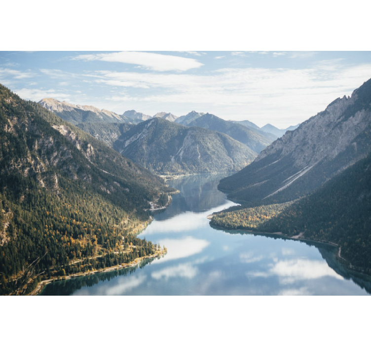 Landscape mural wallpaper majestic mountain view - TenStickers