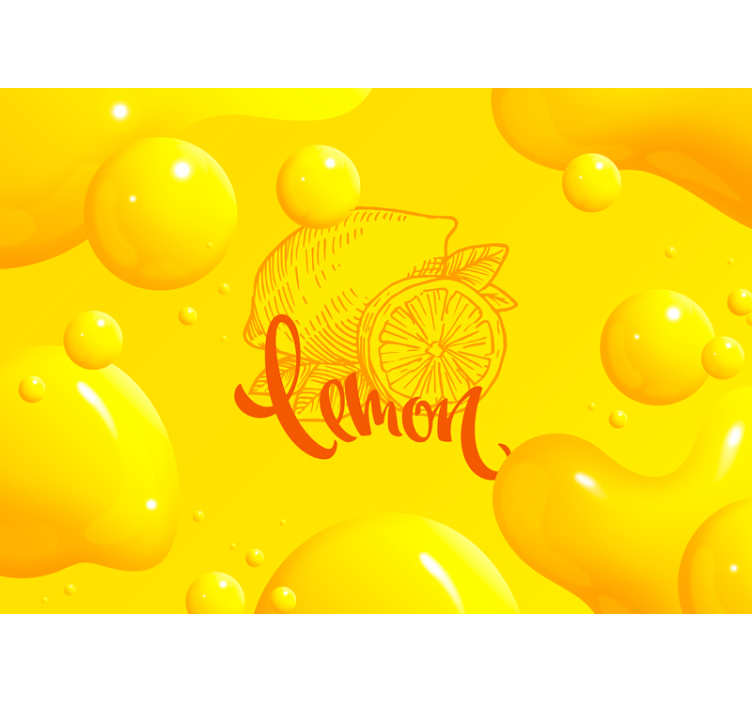 Mural quote lemon fruit design - TenStickers