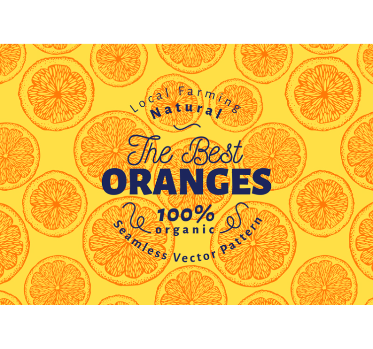 Kitchen mural the best oranges natural farming - TenStickers