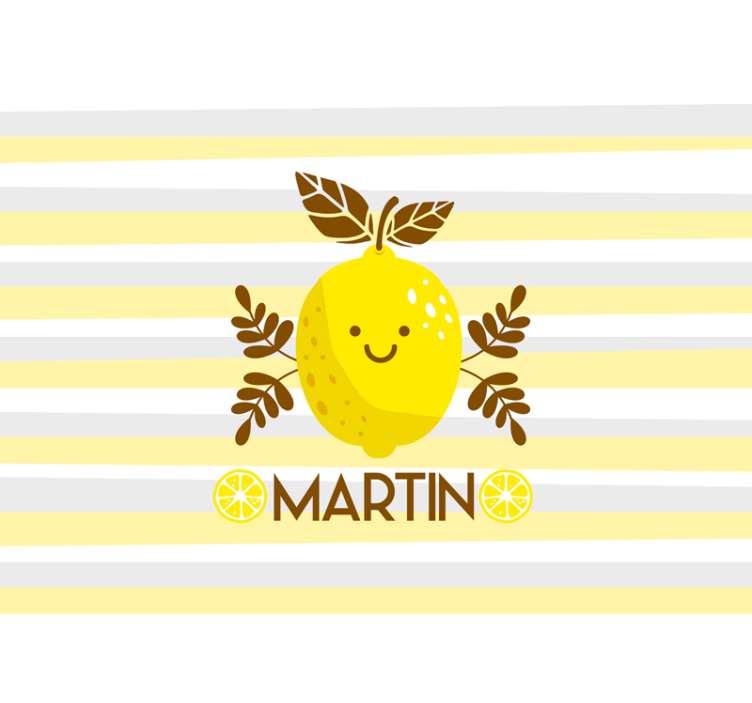 Children wall mural smiling lemon decor - TenStickers