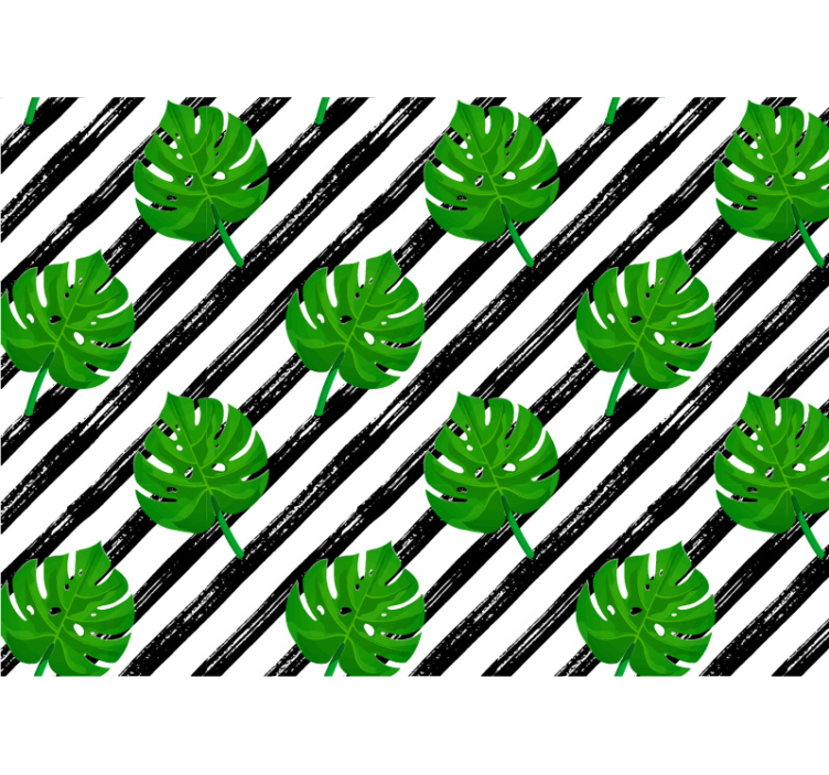 Tropical Leaf Pattern photo mural - TenStickers