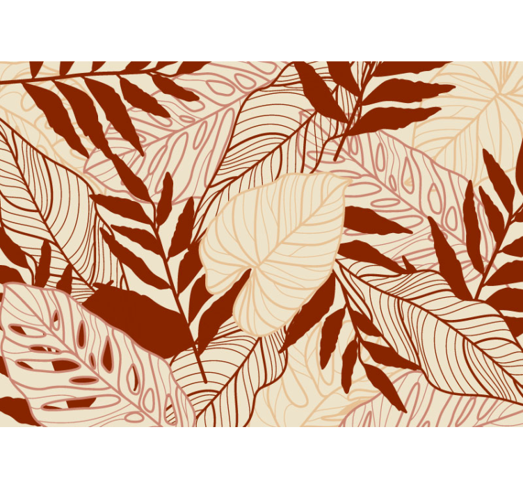 Earthy monstera nature wall mural - TenStickers