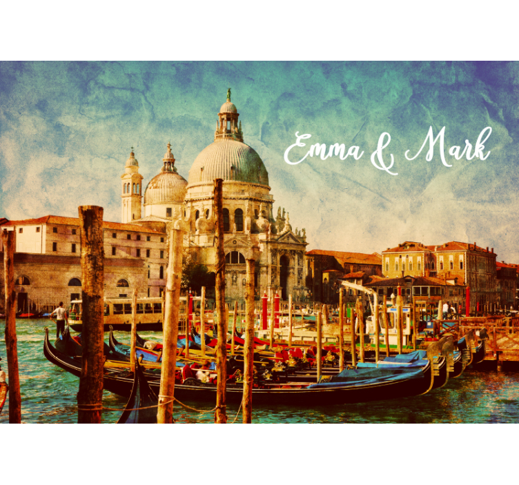 Venetian Canal View city wall mural - TenStickers