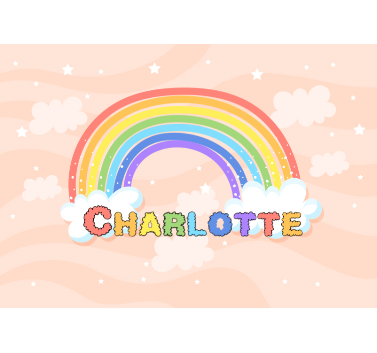 Children wall mural customized rainbow design - TenStickers