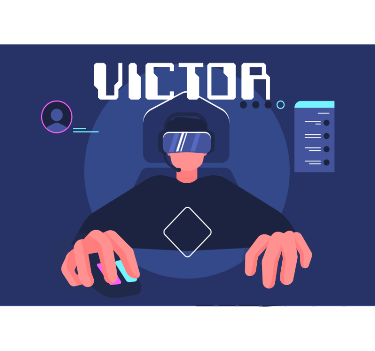 Gaming Virtual Reality music mural - TenStickers