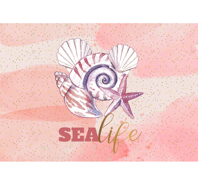 Sea mural with shells and starfish decor - TenStickers