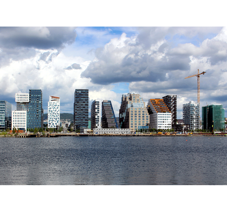 Oslo skyscrapers wall mural - TenStickers