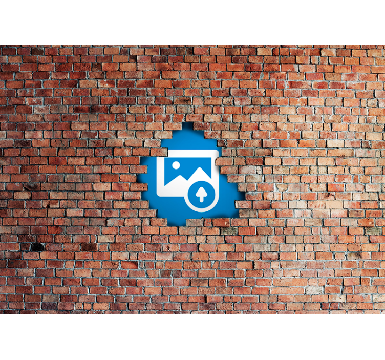 Broken Brick View 3d wall mural - TenStickers