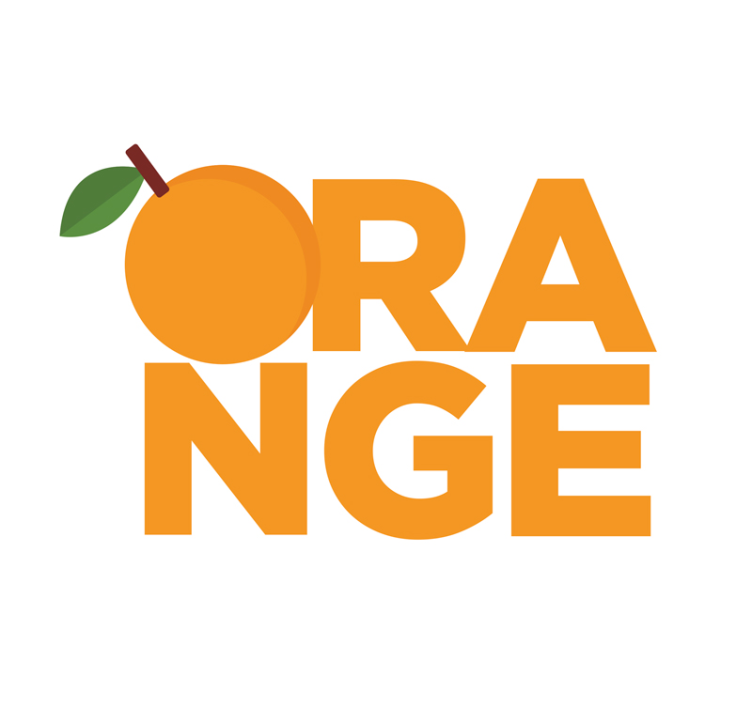 Orange Fruit Design wall mural - TenStickers