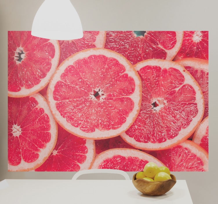 grapefruit slices Kitchen Wall Mural - TenStickers