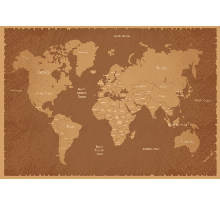 Global Geographic Map world map wall mural - TenStickers