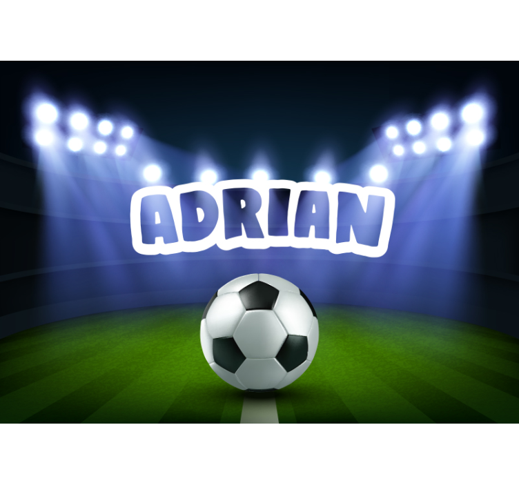 Soccer Field Celebration people painting mural - TenStickers