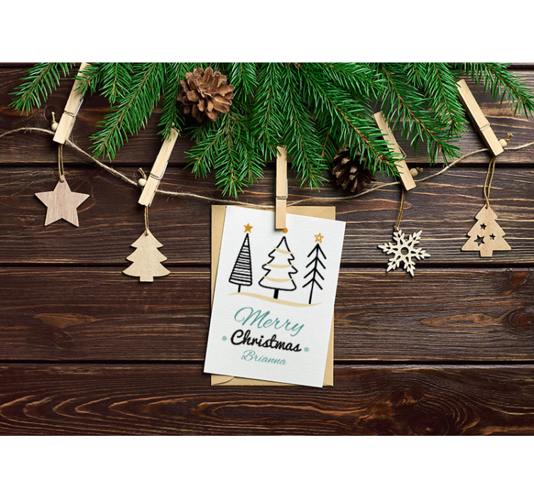 Christmas cards and decorations wall mural - TenStickers