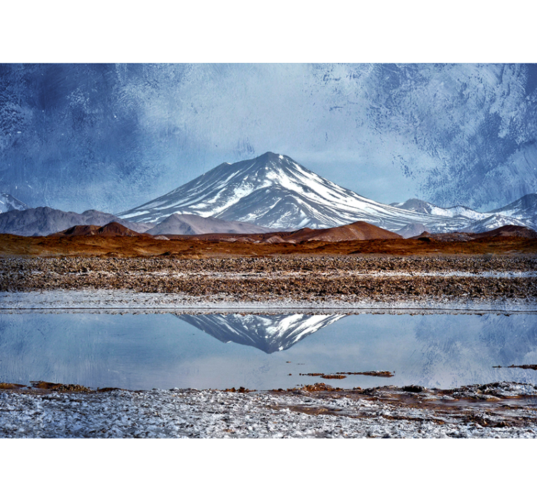 Majestic Snowy Peak mountain wall mural - TenStickers