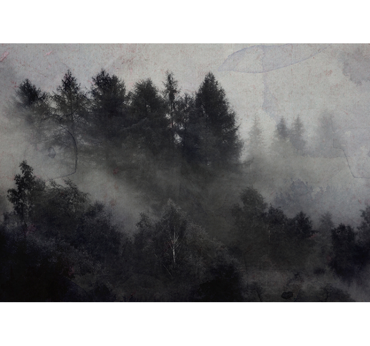 Foggy forest Forest Wall Mural - TenStickers