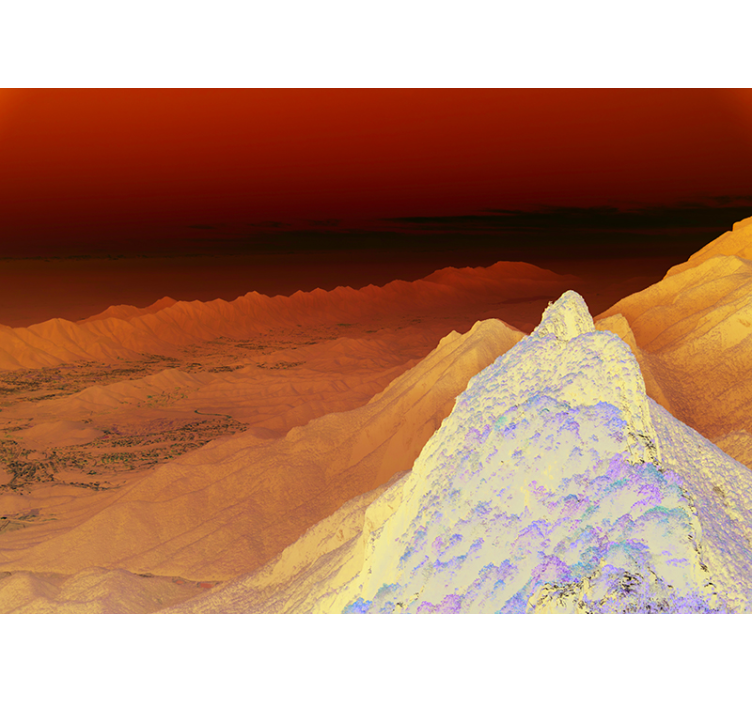 Landscape mural wallpaper stunning mountain range view - TenStickers