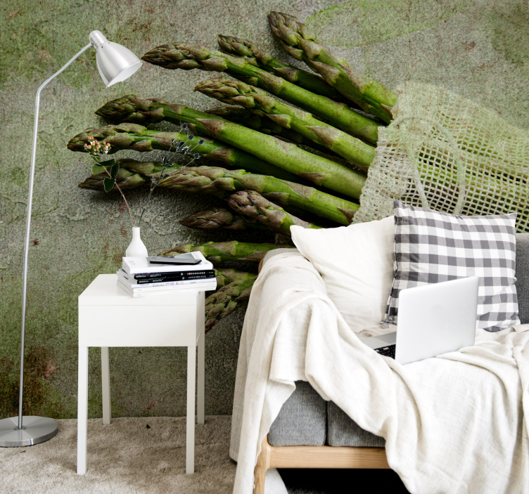 Asparagus Delight flower mural - TenStickers