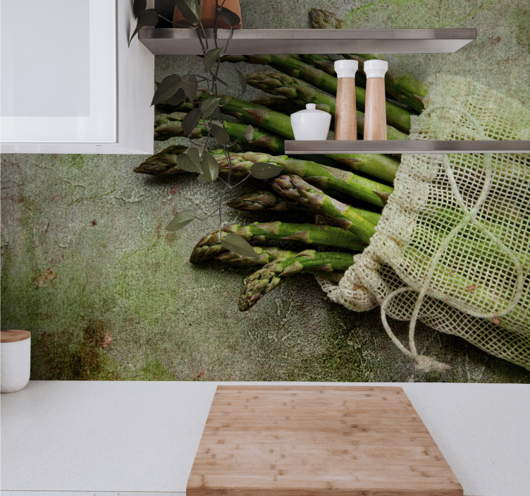 Asparagus Delight flower mural - TenStickers