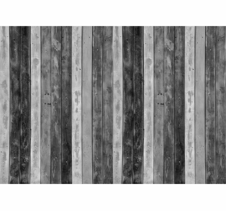Stone wall mural rustic wooden planks - TenStickers