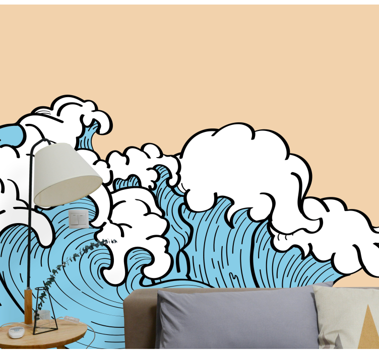70's esthetic pop wave vintage wall mural - TenStickers