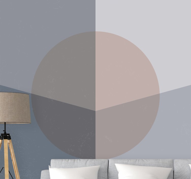 Abstract wall mural geometric circle design - TenStickers