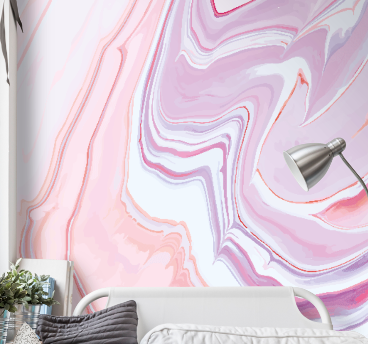Abstract wall mural in fluid marble design - TenStickers