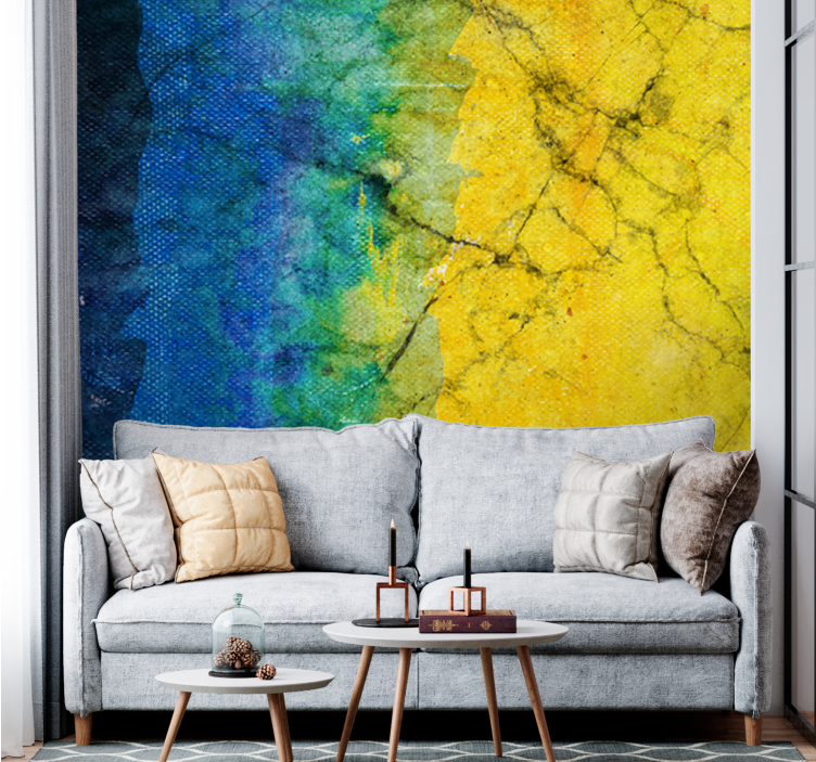 Abstract wall mural in lively color combinations - TenStickers