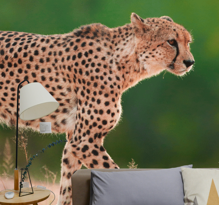 Animal wall mural cheetah in motion - TenStickers