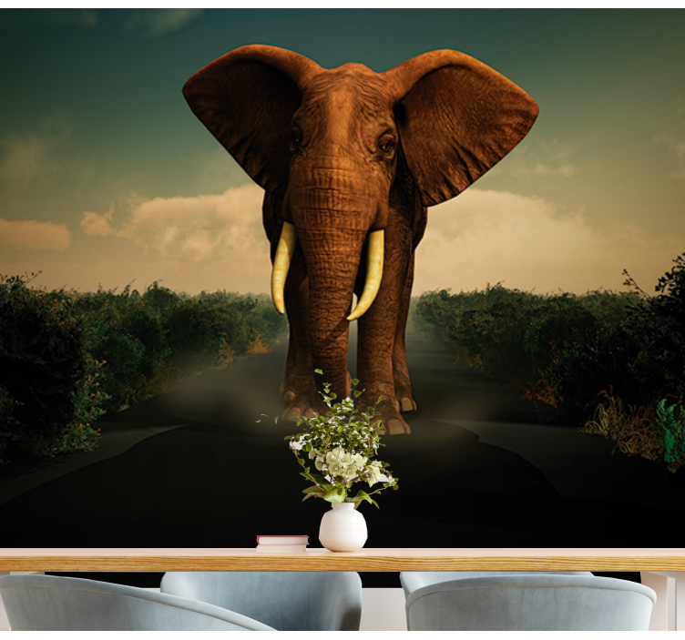 Animal wall mural majestic elephant - TenStickers