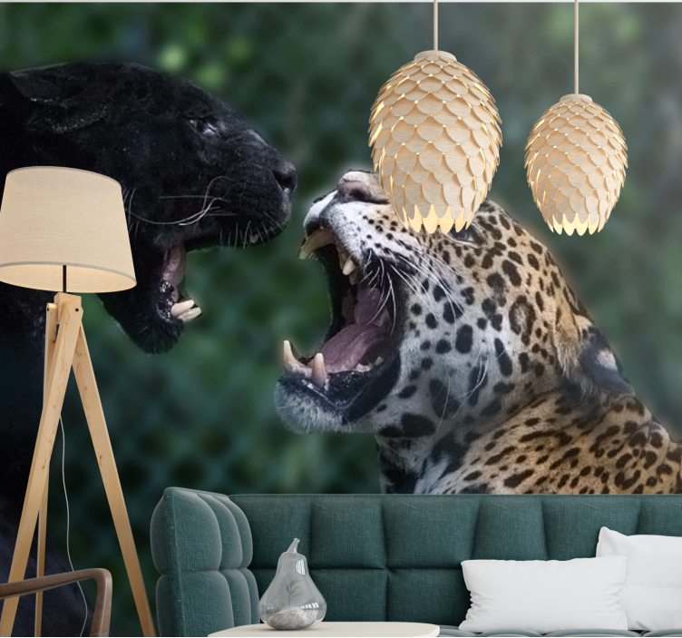 Animal wall mural panther and jaguar - TenStickers