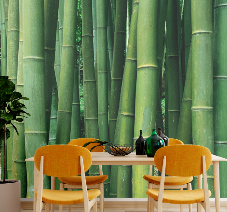Bamboo wall mural lush forest retreat - TenStickers