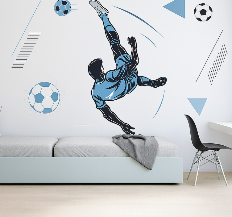 Blue player shooting teenage wall mural - TenStickers