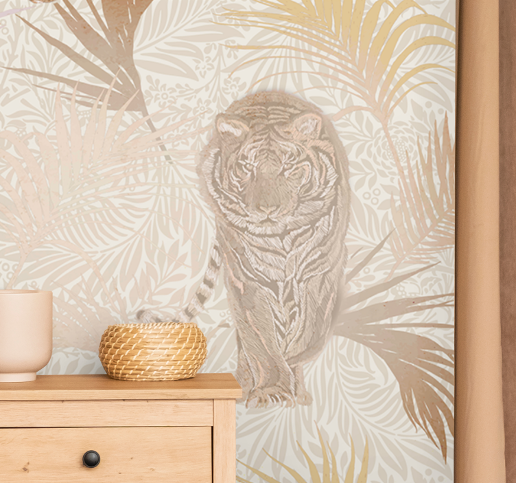 Botanical beauty living room wall mural - TenStickers
